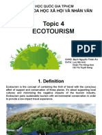 Topic 4 Ecotourism: Đại Học Khoa Học Xã Hội Và Nhân Văn