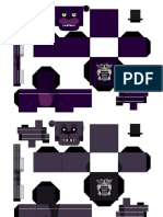 Purple Freddy Paper Craft Model Paper Craft