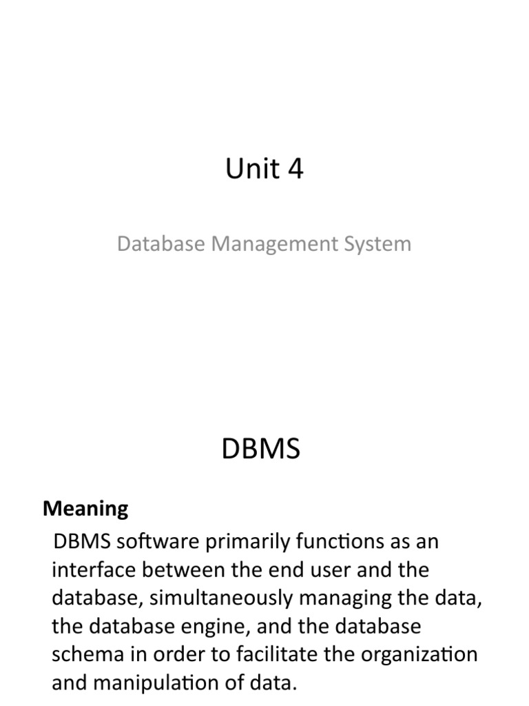 Unit 4 database management system descargar gratis pdf computer