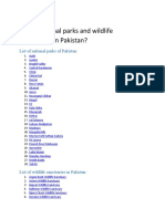 List of Pakistan's National Parks and Wildlife Sanctuaries