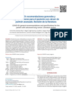 COVID-19 y cáncer pulmón: recomendaciones