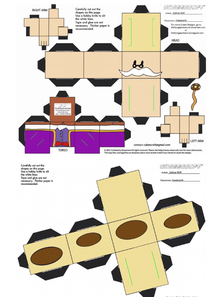 Toadsworth Paper Toy Paper Craft | PDF