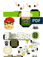 Bowser 3ds Commercal Paper Toy Paper Craft