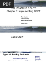 Cis 185 CCNP Route Chapter 3: Implementing OSPF: Rick Graziani Cabrillo College Graziani@cabrillo - Edu Spring 2015