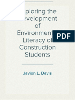 Exploring The Development of Environmental Literacy of Construction Students