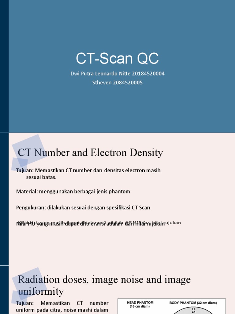 QC CT-Scan: Pengukuran dan Prosedur | PDF | Komputer