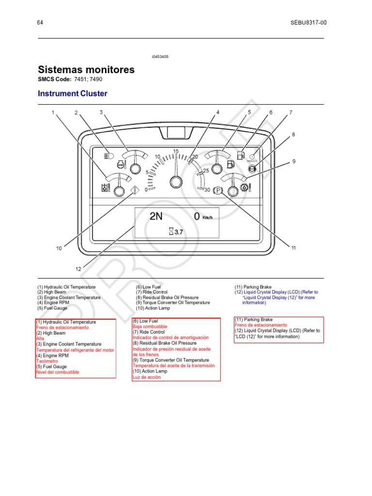 IndicadorPresiónResidualFrenoServicio ManualPartes R1600H | PDF ...