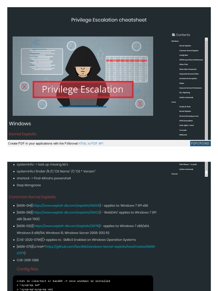 Windows & Linux Privilege Escalation Guide | PDF | Windows Registry ...