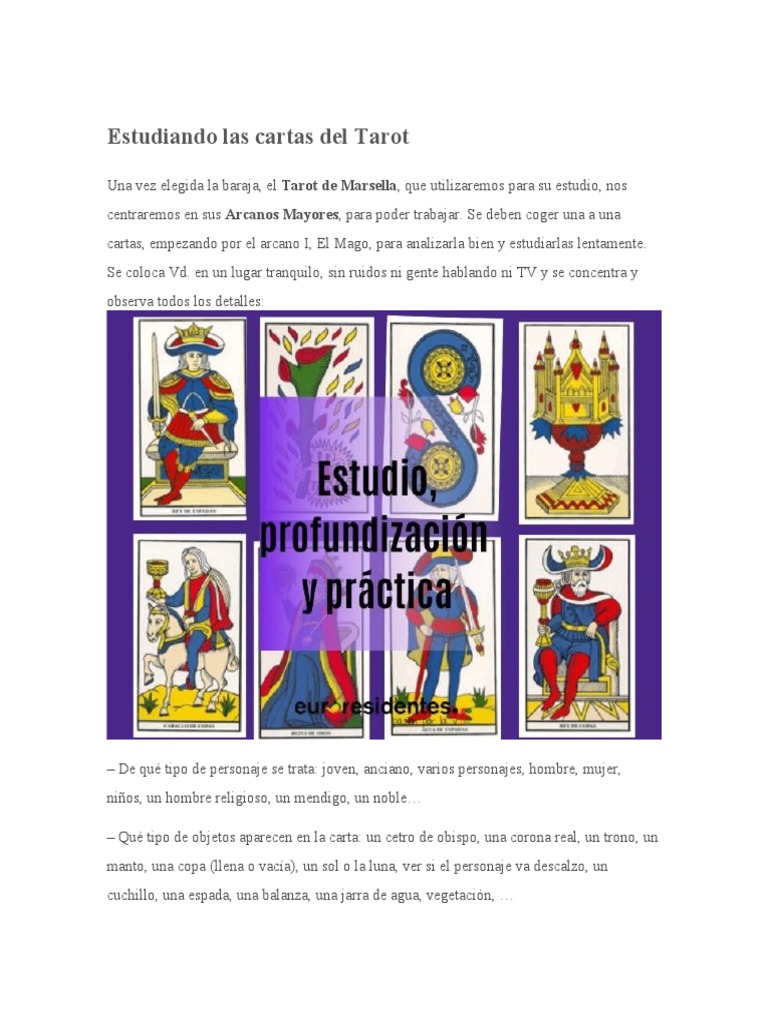 Guía de Estudio del Tarot de Marsella | PDF