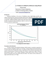 Extractive Distillation of Toluene & Methylcyclohexane Using Phenol