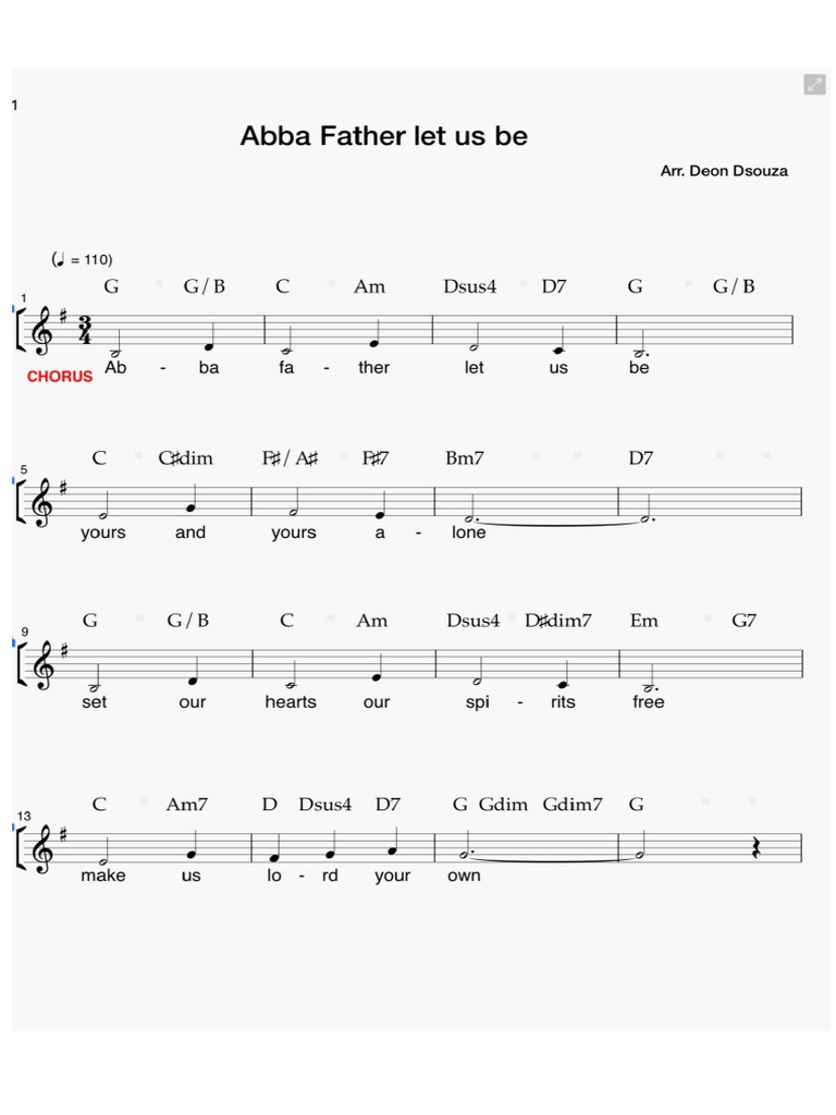 Abba Father Let Us Be Pdf