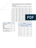 EJERCICIOS DE APLICACIÓN DIST. CON INTERVALOS EN EXCEL.