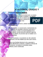 Alcohol, Grasas y Azucares