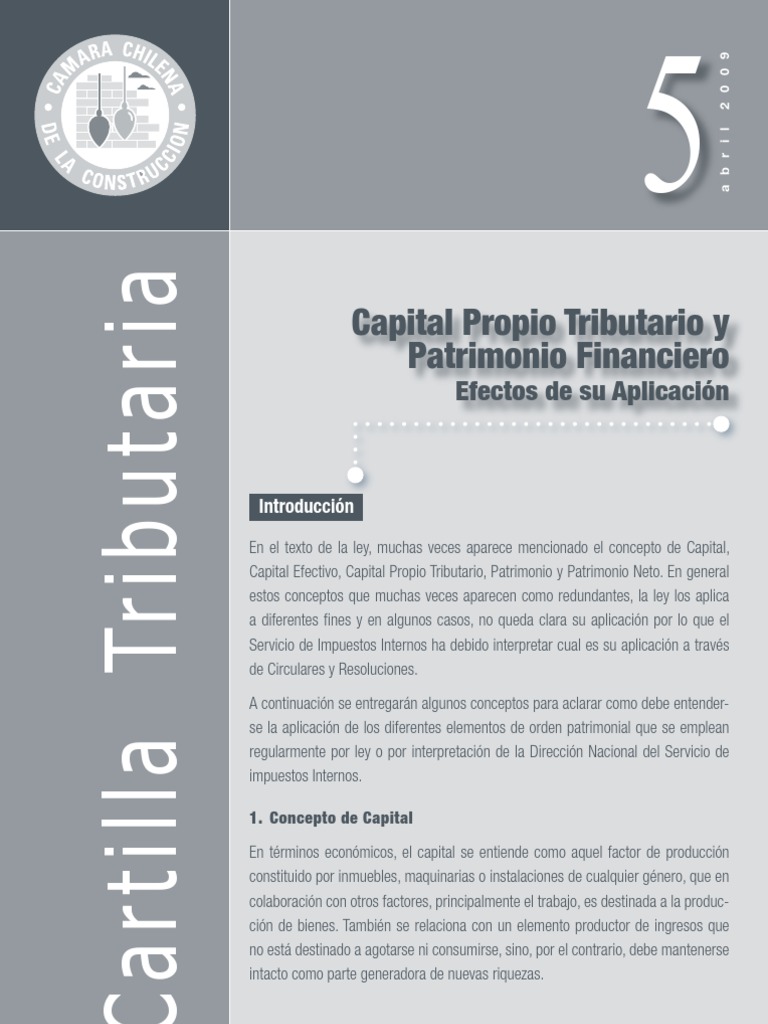 Capital Propio Tributario y Patrimonio Financiero | Descargar gratis ...