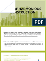 Rule of Harmonious Construction