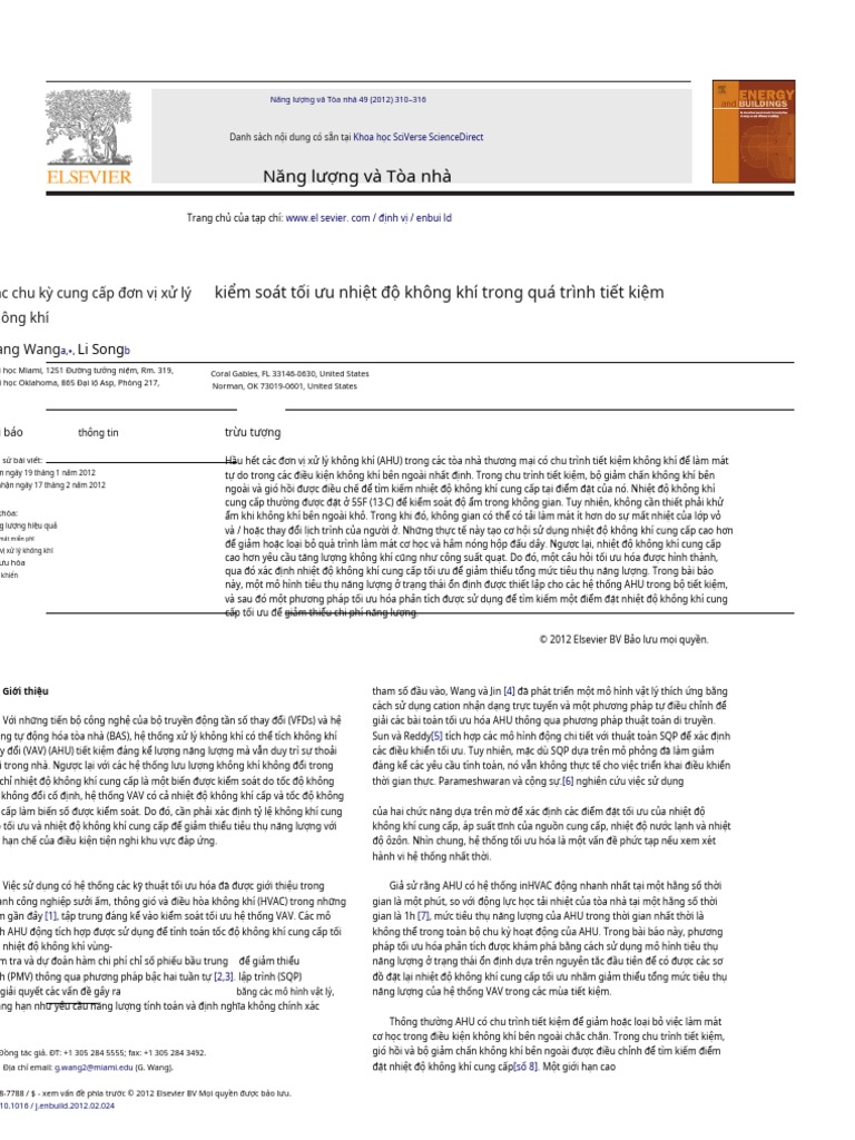 Air Handling Unit Supply Air Temperature Optimal Control During Economizer En.vi PDF
