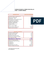 Calculo de La Malla A Tierra Excel