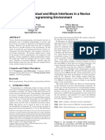 Comparing Textual and Block Interfaces in A Novice Programming Environment