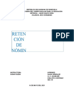 Actividad 1 y 2 Retención de Nómina