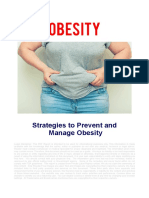 Obesity - Strategies To Prevent and Manage Obesity