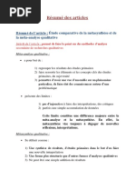 résumé des articles