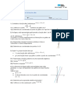 Miniteste 8 Gráficos de funções afins