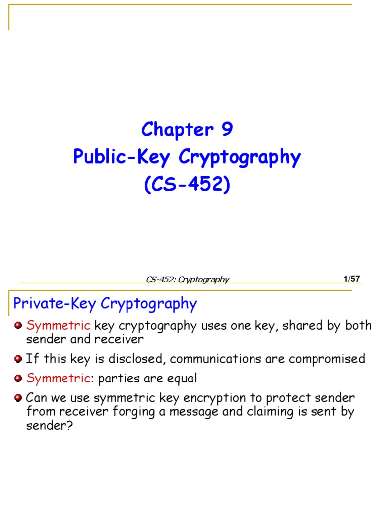 Public Key Crypto Principles | PDF | Public Key Cryptography | Cryptography
