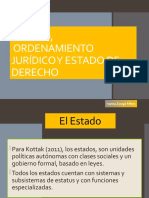 Estado, Ordenamiento Jurídico y Estado de Derecho