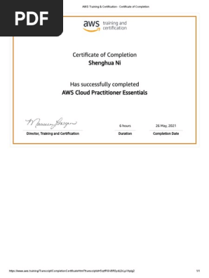 aws cloud practitioner essentials certificate