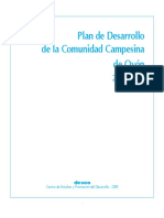 Plan de Desarrollo de Una Comunidad Campesina