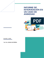 Caso ANSIEDAD ADOLESCENTE - Informe de Intervención