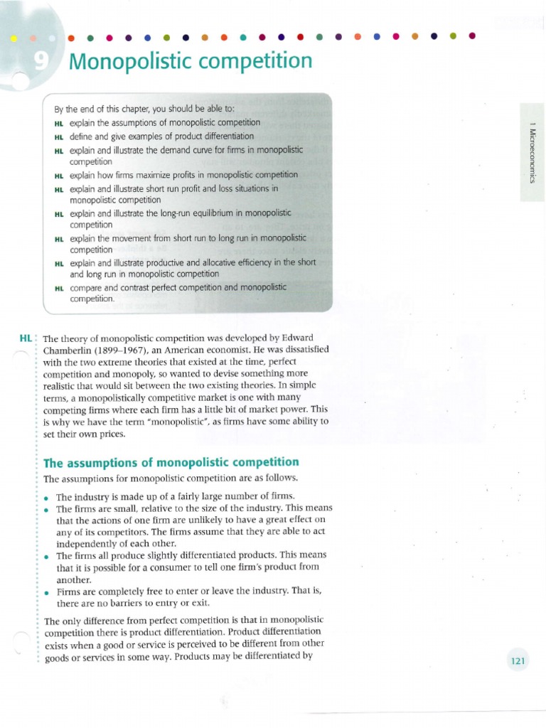 IB Econ Chap 09 Monop Comp | PDF | Monopoly | Perfect Competition
