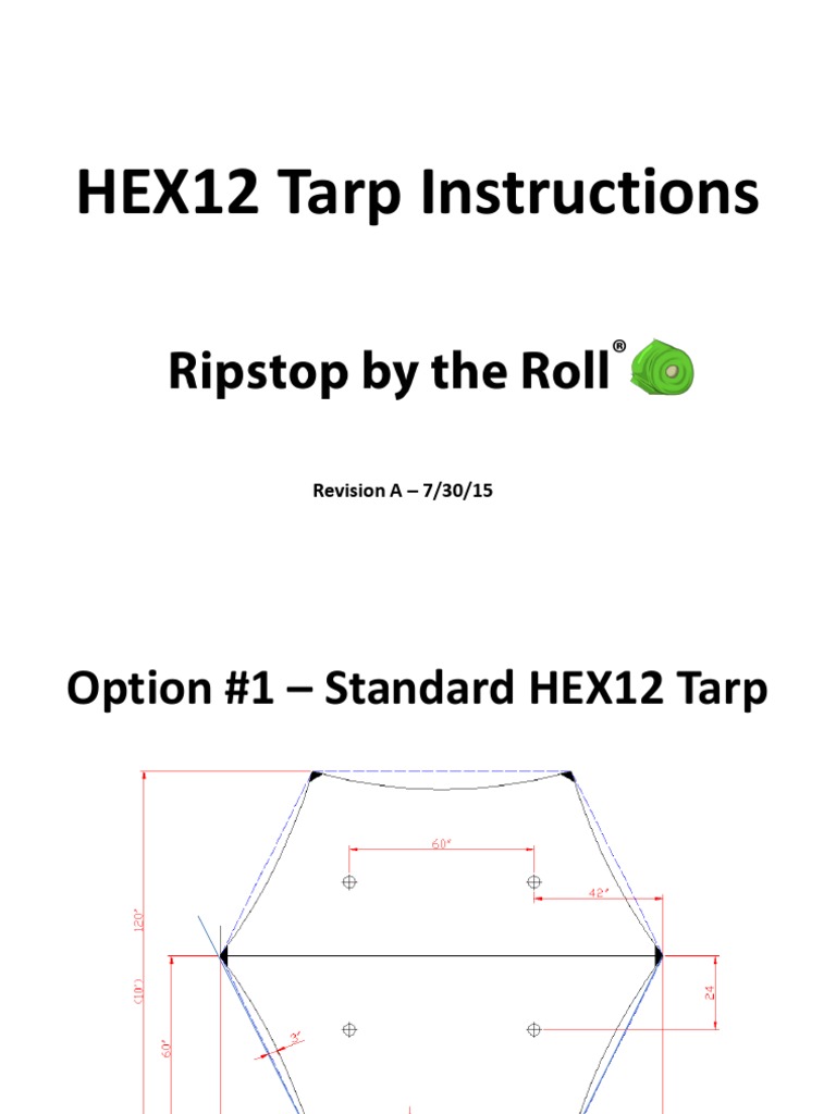 HEX12 Tarp Instructions Reva PDF Seam (Sewing) Nature