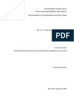 Dimensionamento de Elementos Estruturais Fletidos Submetidos À Força Cortante