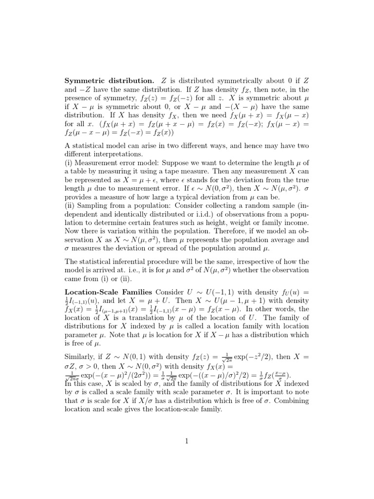 L1 | PDF | Probability Distribution | Robust Statistics
