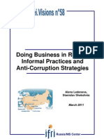 Doing Business in Russia: Informal Practices and Anti-Corruption Strategies