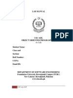 CSC 103L - OOP Lab Manual (Java)