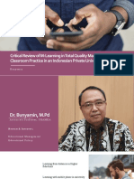 Critical Review of M-Learning in Total Quality Management Classroom Practice in An Indonesian Private University