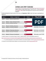 Entrepreneurship Essentials June 2021 Calendar: Week Module / Assignment Status Open / Due Date (1:00 P.M. ET)