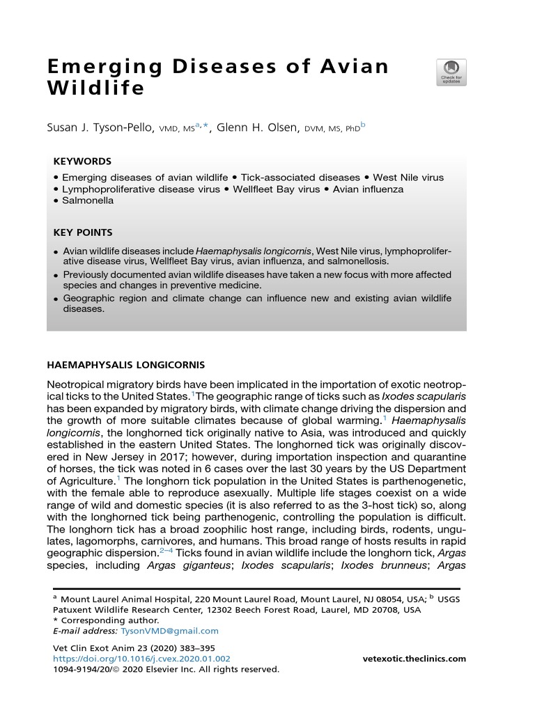 Emerging Diseases of Avian | PDF | Avian Influenza | Influenza A Virus ...