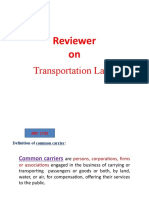 Reviewer On Transportaion Laws