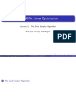 Math 407A: Linear Optimization: Lecture 11: The Dual Simplex Algorithm