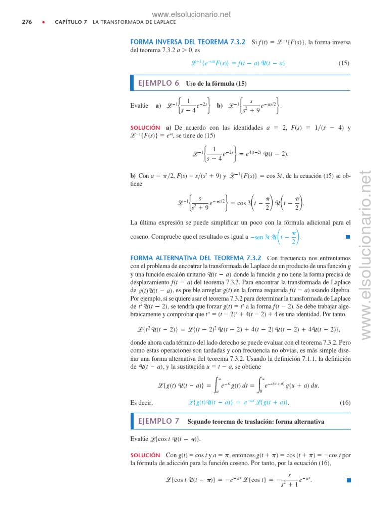 Transforamcion Inversa de Laplace. | PDF | Funciones trigonométricas ...