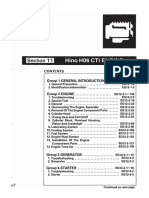 Hino H06CT Engine Service Manual for Use With the Hitachi EX220 Excavator