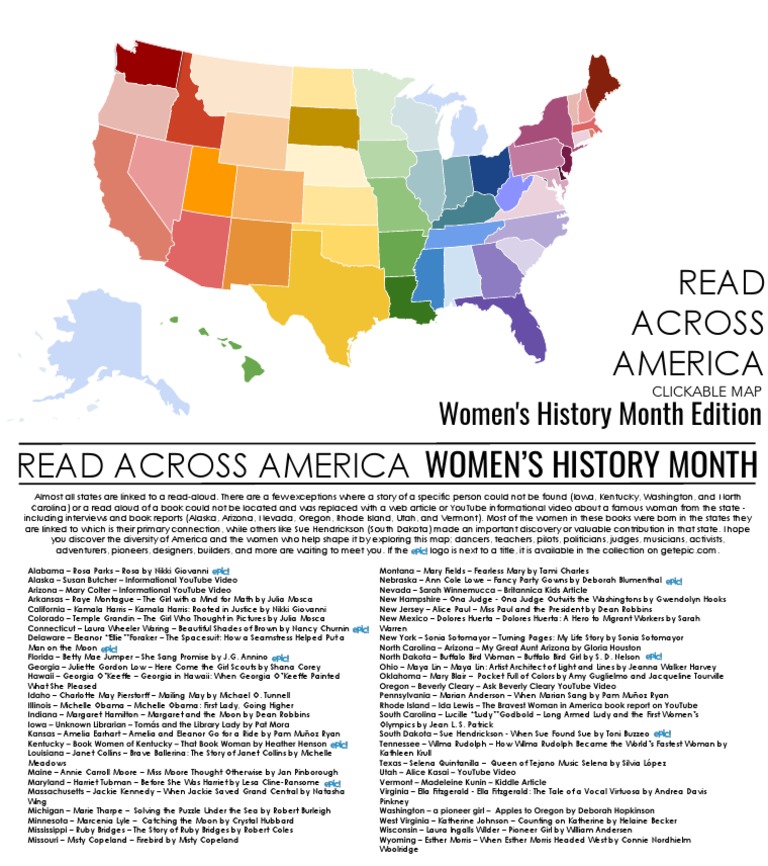 Women's History Month Reading Map | PDF