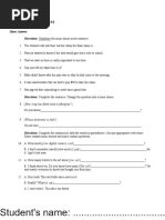 Noun Clause Self-Test: Directions: Underline The Noun Clause in The Sentence