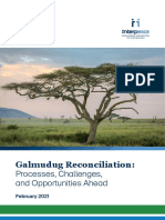 Galmudug Reconciliation:: Processes, Challenges, and Opportunities Ahead