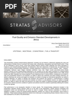 Fuel Quality and Emission Standard Developments in Africa: Upstream - Midstream - Downstream - Fuel & Transport