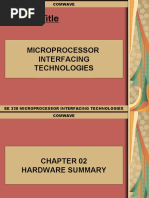 Course Title: Microprocessor Interfacing Technologies