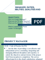 0102 Project Manager - Duties, Responsibilities, Qualities and Skills